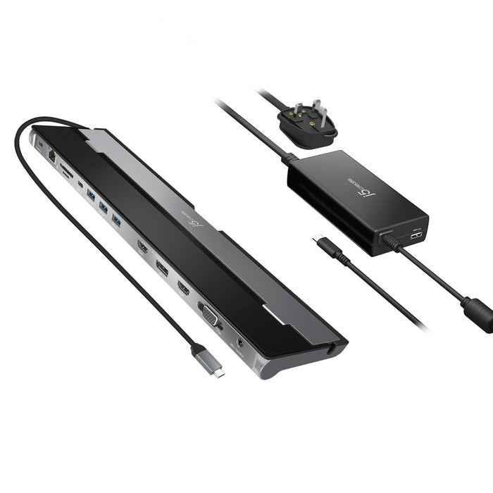J5CREATE USB-C TRIPLE DISPLAY DOCK 100W