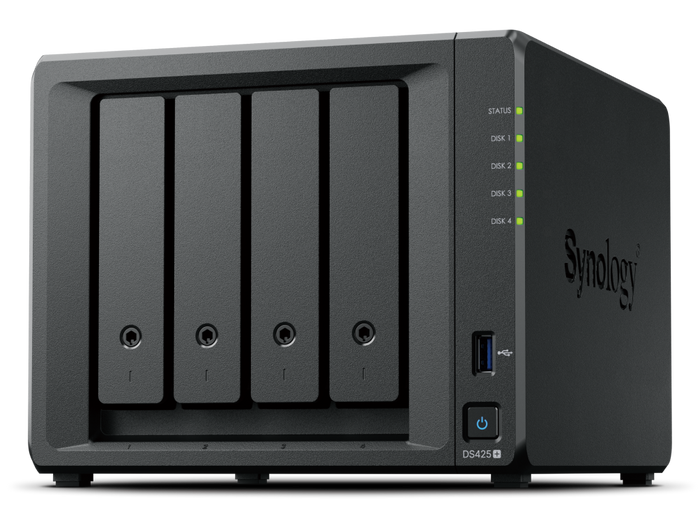 Synology DiskStation DS425+ 64TB NAS Bundle (4 × 16TB Synology HAT3310 SATA HDDs)
