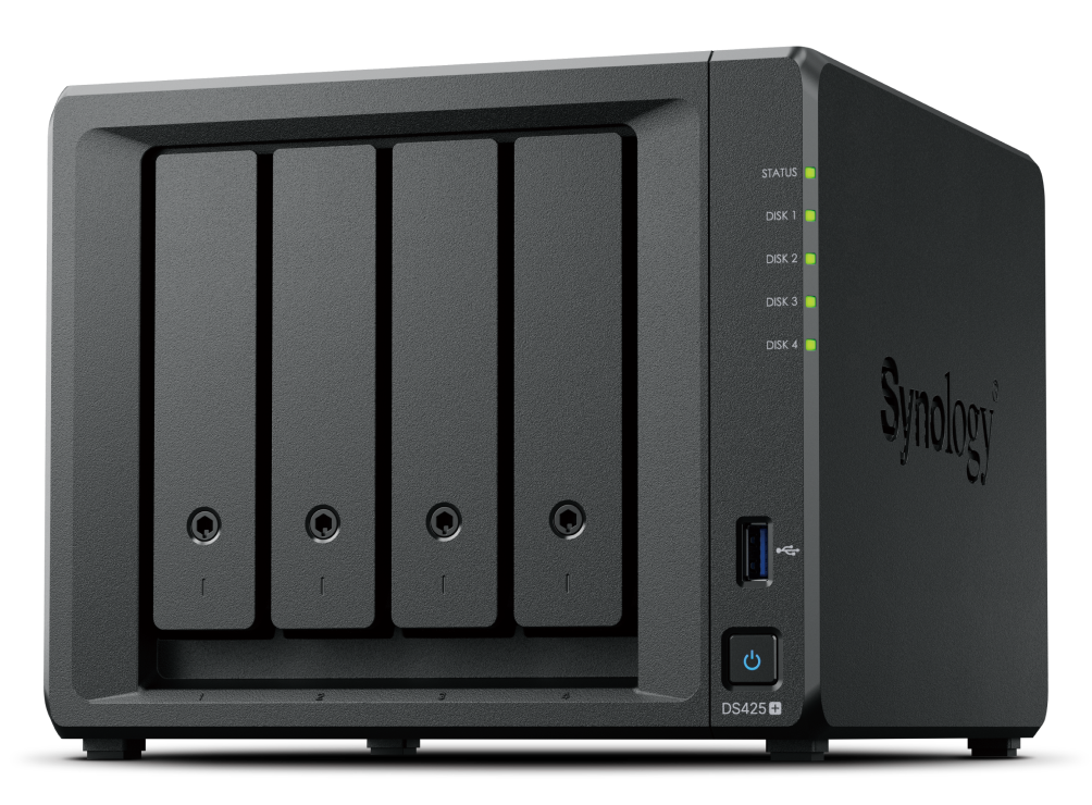 Synology DiskStation DS425+ 48TB NAS Bundle (4 × 12TB Synology HAT3310 SATA HDDs)