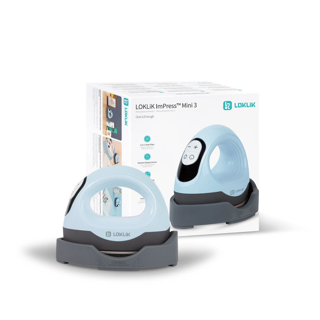 LOKLIK IMPRESS MINI 3 HEAT PRESS BUBBLE BLUE