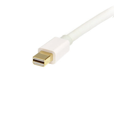 2 m White Mini DisplayPort to DisplayPort Adapter Cable - M/M