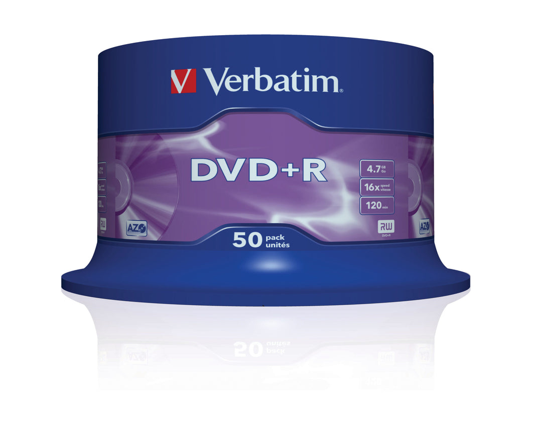 Verbatim DVD+R 16x 50pk Spindle
