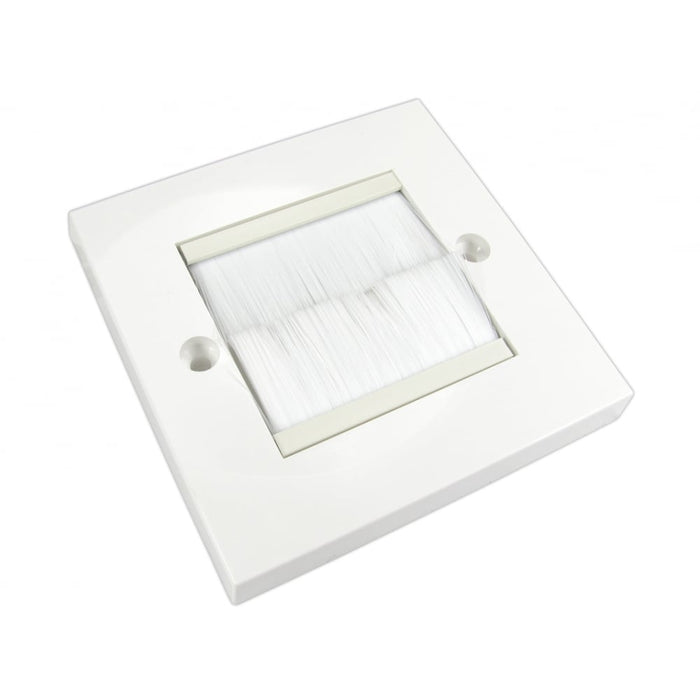 CDL Single Gang White Brush Plate