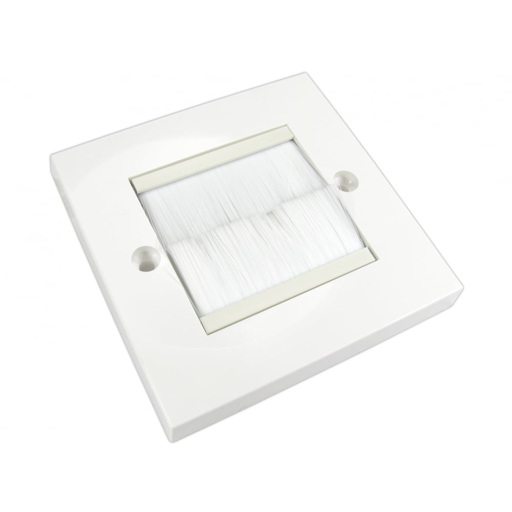 CDL Single Gang White Brush Plate