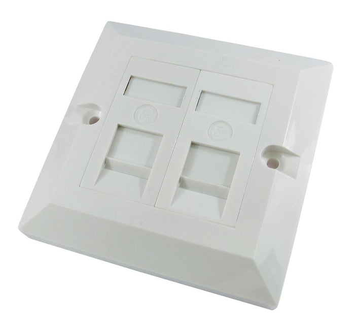 CDL 2 Port Cat5e plate-Sin Gang
