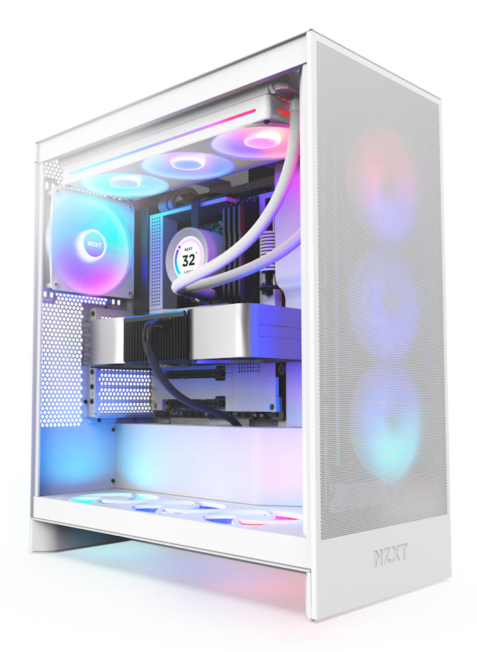 NZXT H7 FLOW RGB MID TOWER CASE WHITE