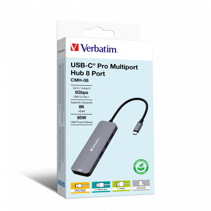 Verbatim USB-C Mport Hub 8 Port CMH-08