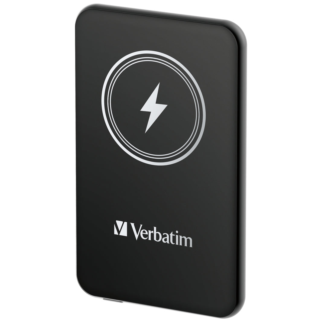 Verbatim Charge 'n' Go Power Bank 5000mAh Magnetic Wireless Charging - Black