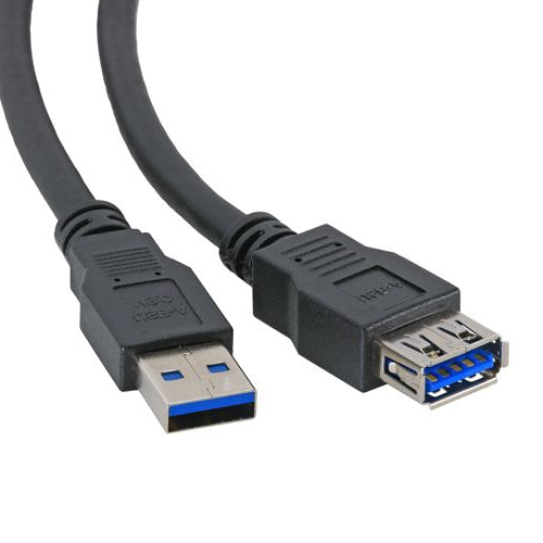 CNL 2M USB-A 3.0 M-F Bk PVC Ext.