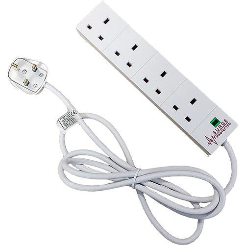 CNL 4W UK 13A SURGE PROTECT Wh 2M Lead