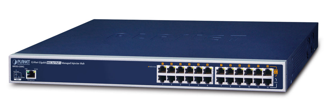 12P Inj Hub PoE+ 360W