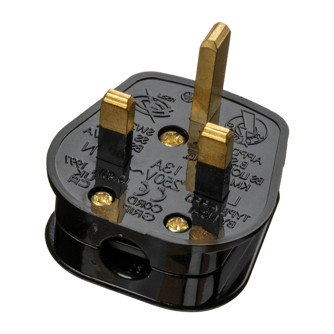 UK MAINS PLUG 13A Bk BS1363