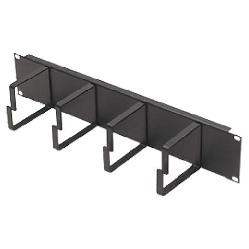 CNL 2u 4 Ring Cable Tidy 100mm Bk