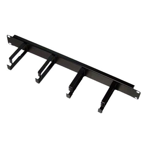 CNL 1u 4 Ring Cable Tidy 100mm Bk