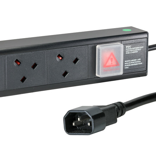 CNL 6W UK PDU Hor 1u C14 3M
