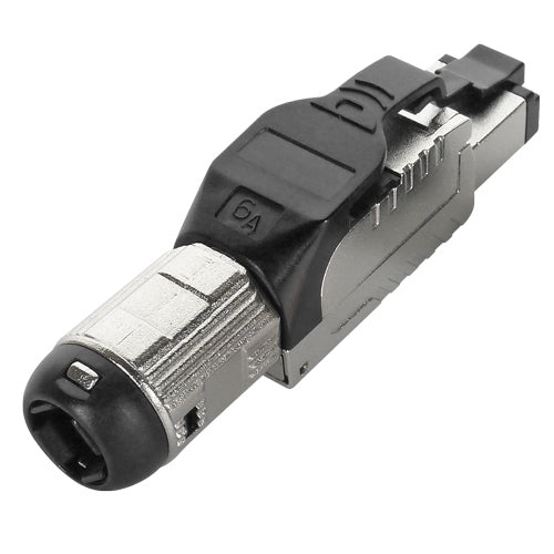 Cat 6a FTP F-Term PLUG Bk LATCH