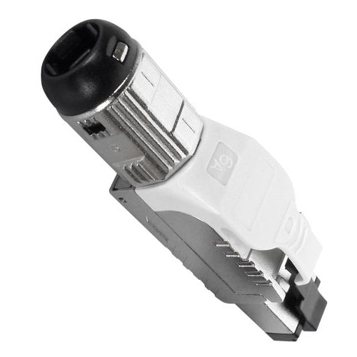 Cat 6a FTP F-Term PLUG Wh LATCH