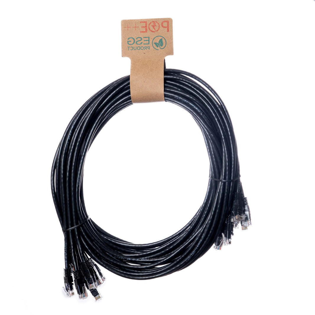CNL 10PK 0.3M C6 Bk UTP PVC 24AWG FMB