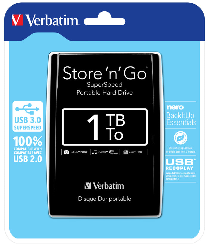 Verbatim 1TB 2.5" USB 3.0 Black