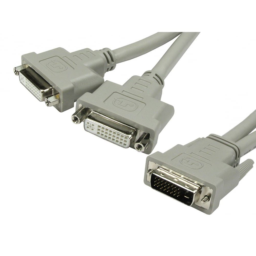 CDL 1.8m DVI-D M to 2x F Splitter