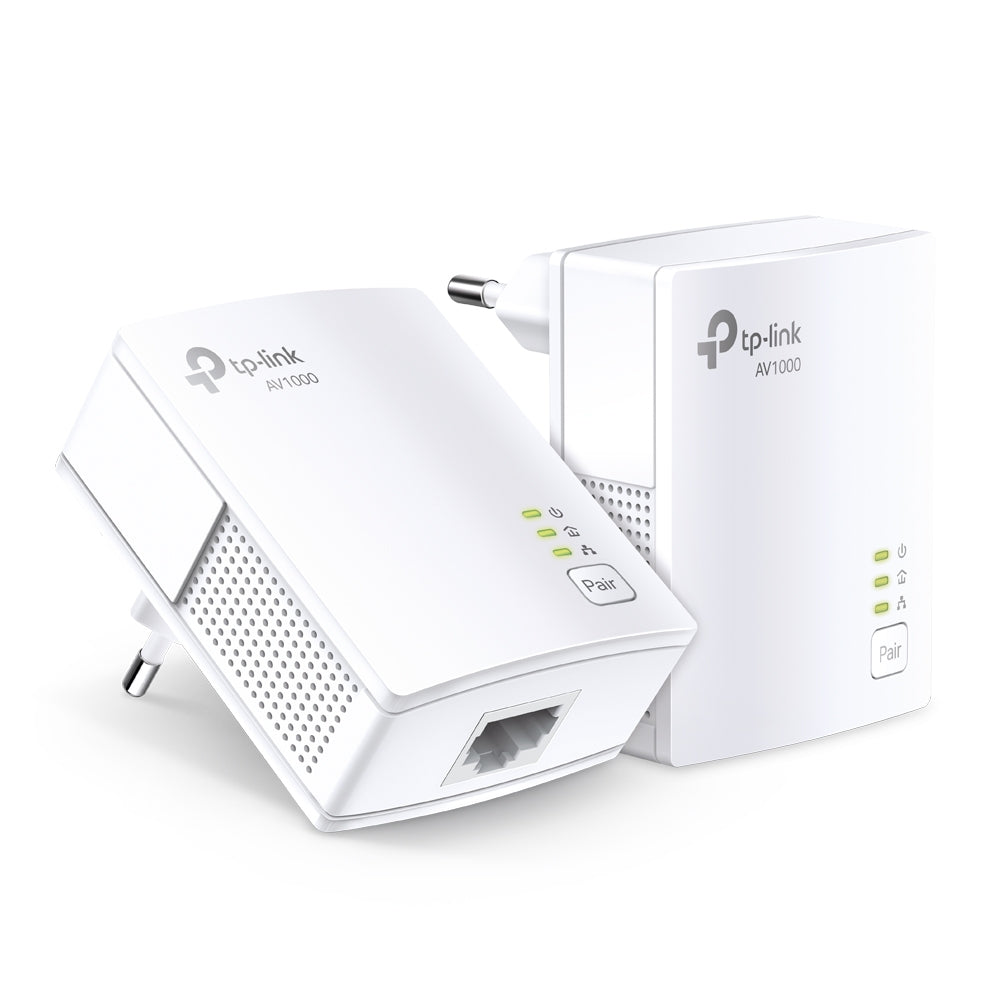 TP-Link TL-PA7017 KIT - V4 - Starter Kit - powerline adapter kit 1GbE HomePlug AV (HPAV) HomePlug AV (HPAV) 2.0 IEEE 1901 - wall-pluggable (pack of 2)