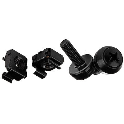 StarTech M5 Screws and Cage Nuts - 50 Pack, Black
