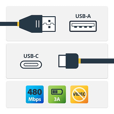 Startech 3ft (1m) USB-A to USB-C Charging Cable