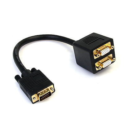 Startech 1 ft VGA to 2x VGA Video Splitter Cable M/F