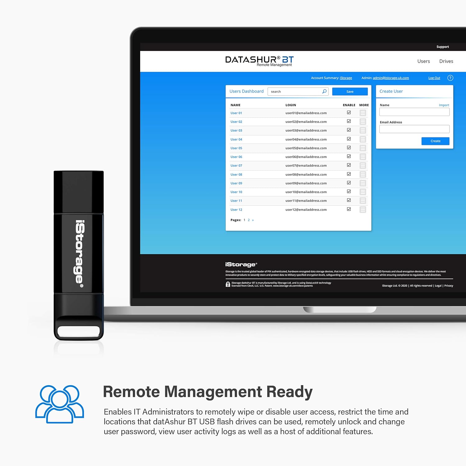 iStorage datAshur BT USB3 256-bit 32GB