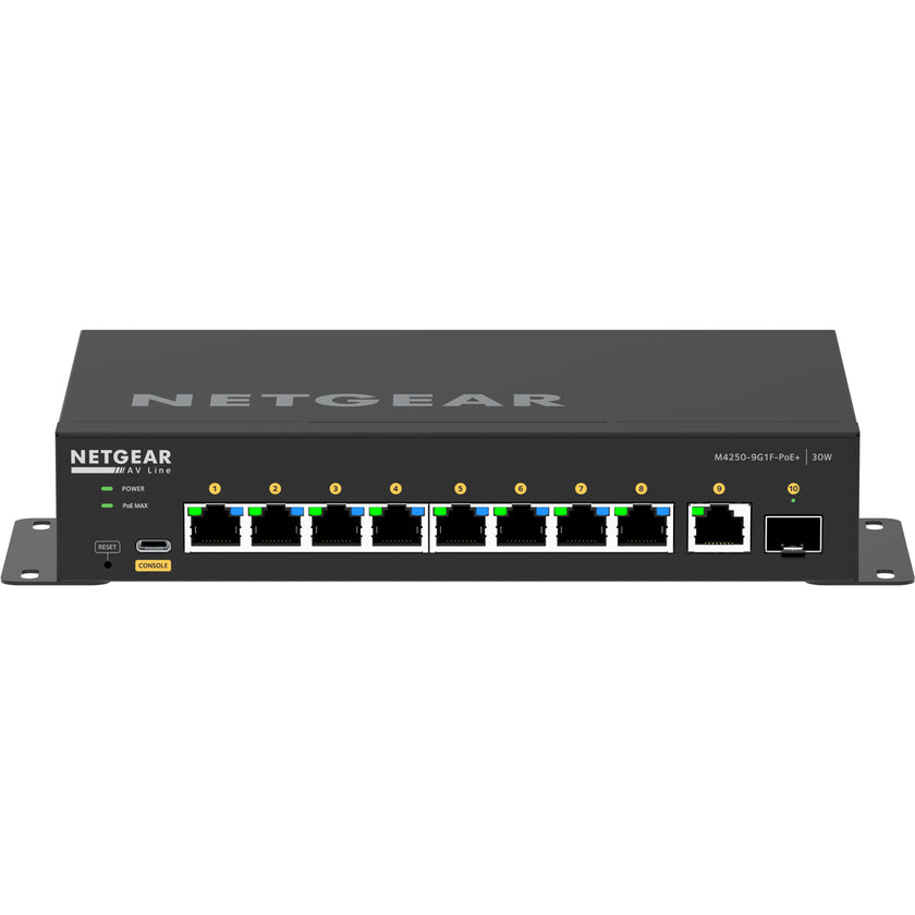 NETGEAR AV Line M4250-9G1F-PoE+ Fully Managed Desktop Switch