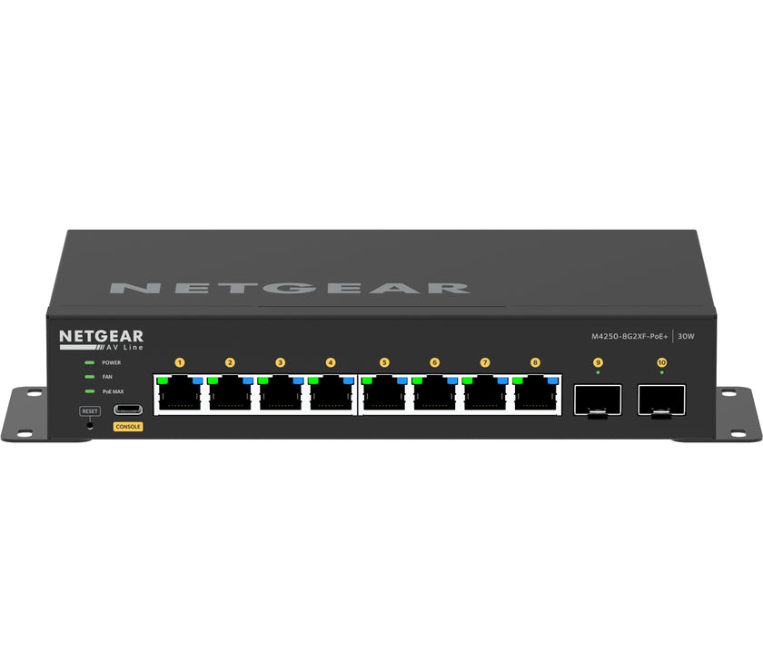 NETGEAR AV Line M4250-8G2XF-PoE+ Fully Managed Desktop Switch