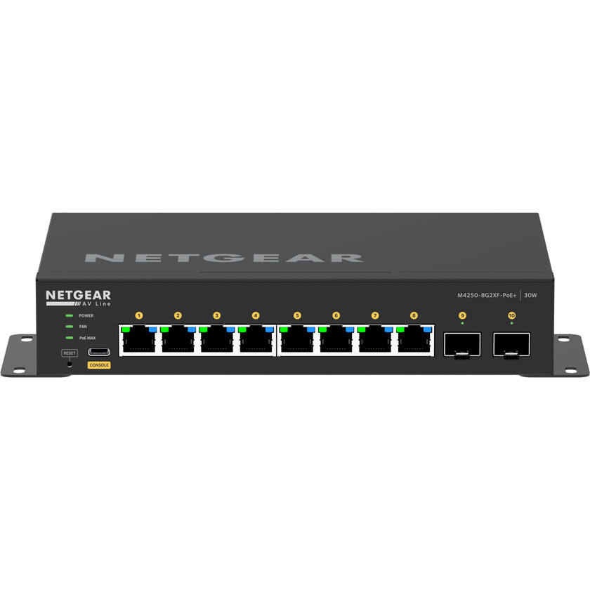 NETGEAR AV Line M4250-8G2XF-PoE+ Fully Managed Desktop Switch