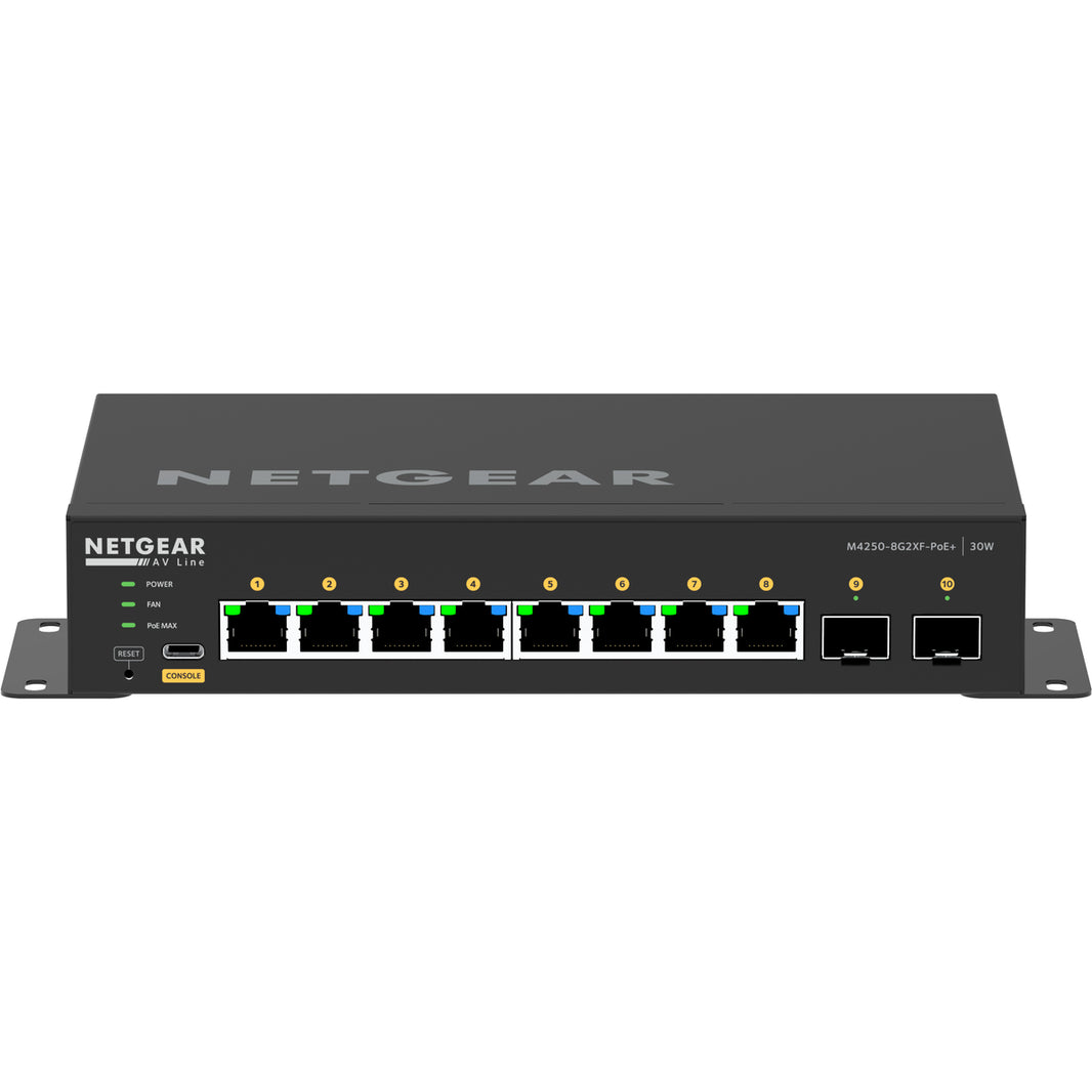 NETGEAR AV Line M4250-8G2XF-PoE+ Fully Managed Desktop Switch