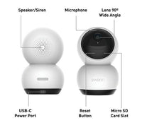 Swann SWIFI-SE2KPT-EU security camera Spherical IP security camera Indoor 2560 x 1440 pixels Wall