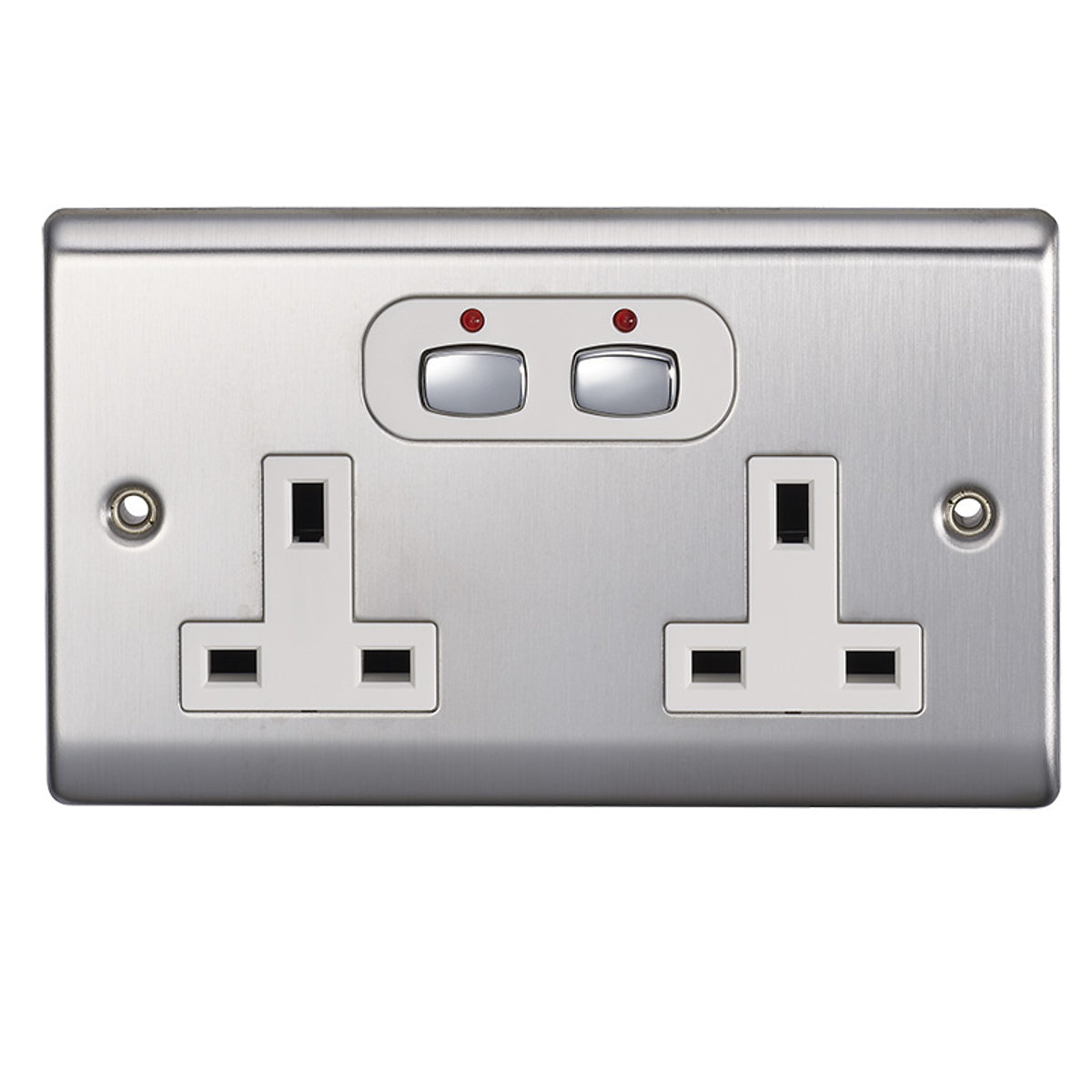 Energenie MiHome Smart 6MM 2 Gang Power Socket - Steel