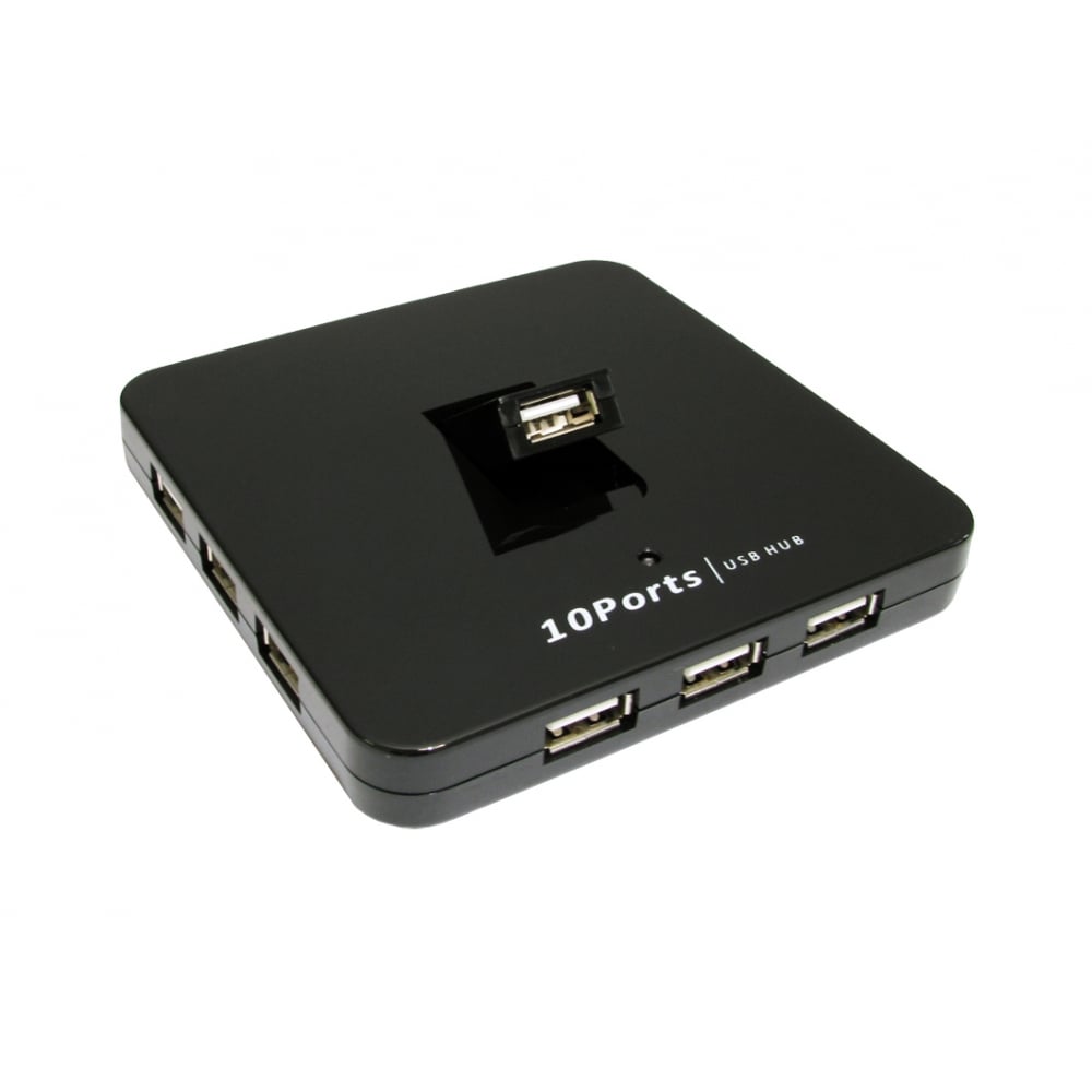 Cables Direct 10-Port USB 2.0 Hub with Power Supply