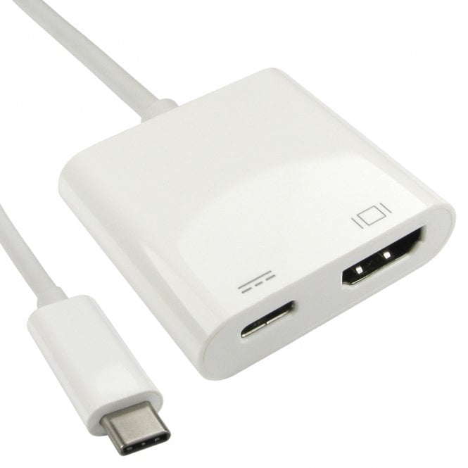 Cables Direct 15cm Leaded USB Type-C to HDMI & USB Adapter with PD Function