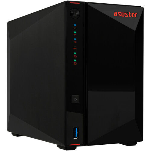 Asustor Nimbustor 2 Gen2 AS5402T 2 Bay NAS Quad-Core 2.0GHz CPU Dual 2.5GbE Ports 4GB DDR4 Four
