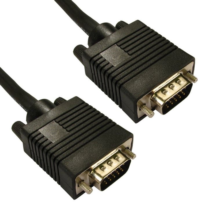 Cables Direct 15m SVGA Male to Male Cable - Black