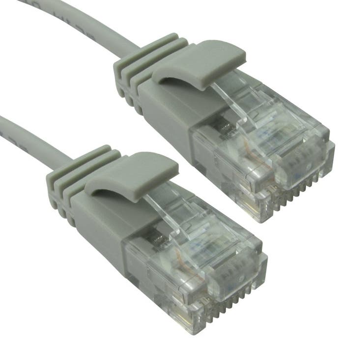 Cables Direct 2m Slim Gigabit Patch Cable – Grey