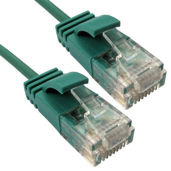 Cables Direct 2m Slim Gigabit Patch Cable – Green