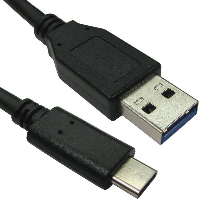 Cables Direct 0.5m USB 3.2 Gen 1 Type-C to Type-A Cable – 10Gbps – 60W