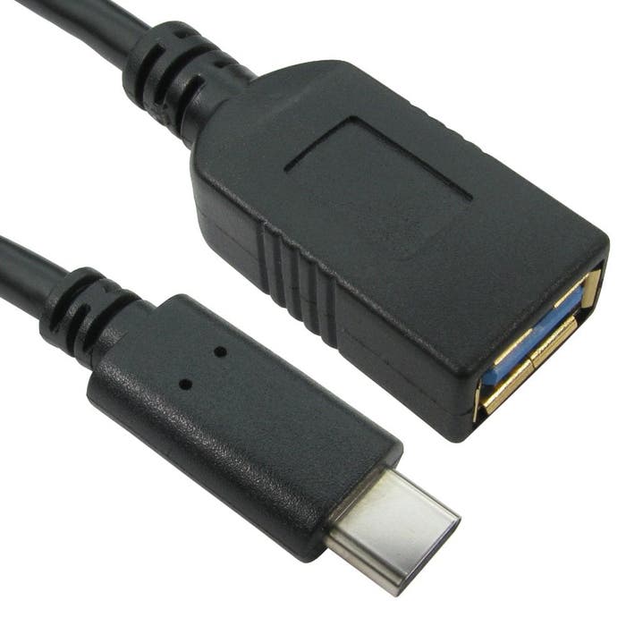 Cables Direct 15cm 5Gbps USB Type-C Male to USB Type-A Female Cable