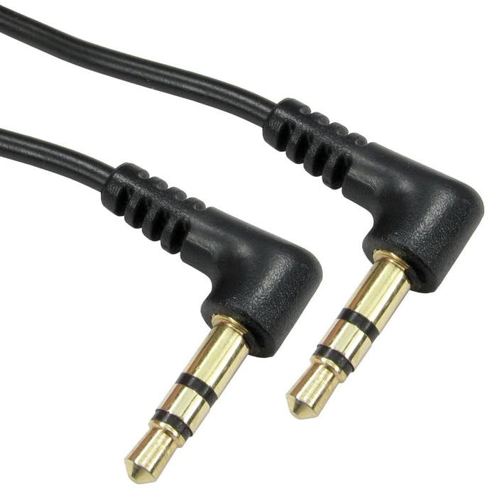 Cables Direct 10m 3.5mm Stereo Cable (Two R/A Connectors) - Black