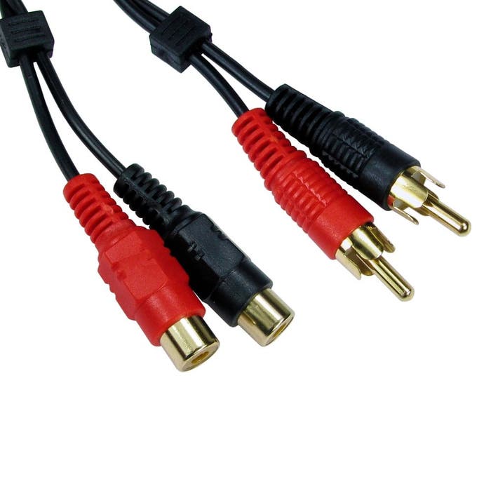 Cables Direct 3m Two RCA Extension Cable