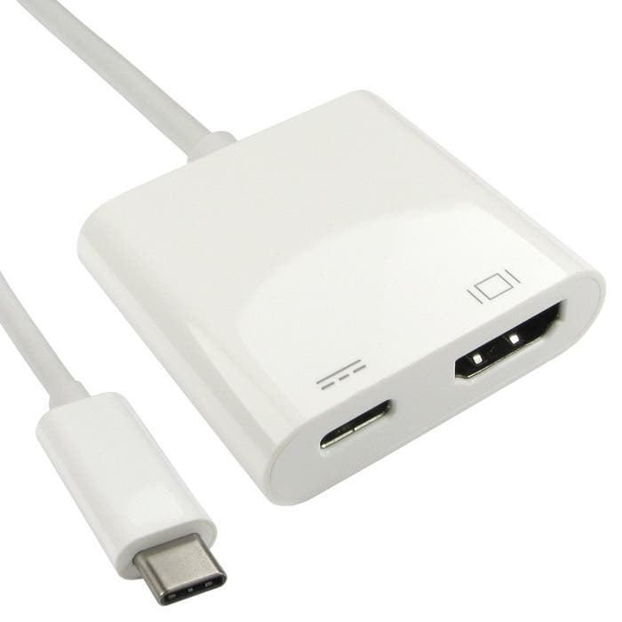 Cables Direct 15cm Leaded USB Type-C to HDMI Adapter with PD Function