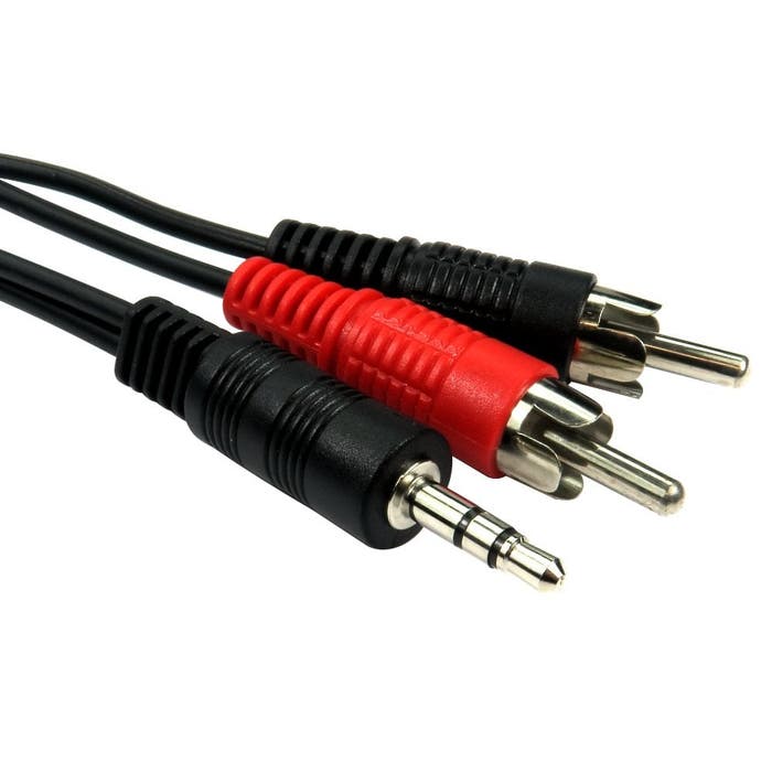 Cables Direct 15m 3.5mm Stereo to Two RCA Cable