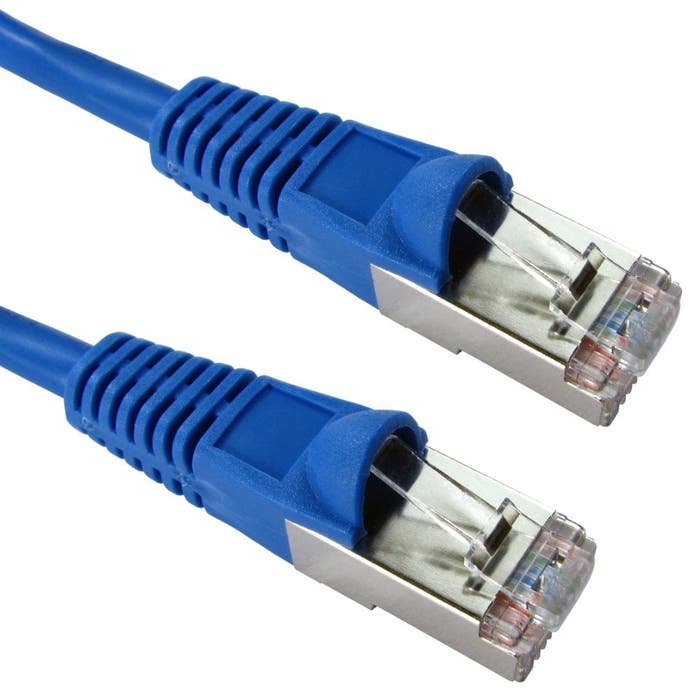Cables Direct 1m Shielded Cat5e Patch Cable – Blue