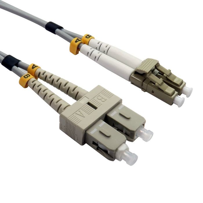 Cables Direct 0.5m OM1 Fibre Optic Cable LC-SC (Multi-Mode)
