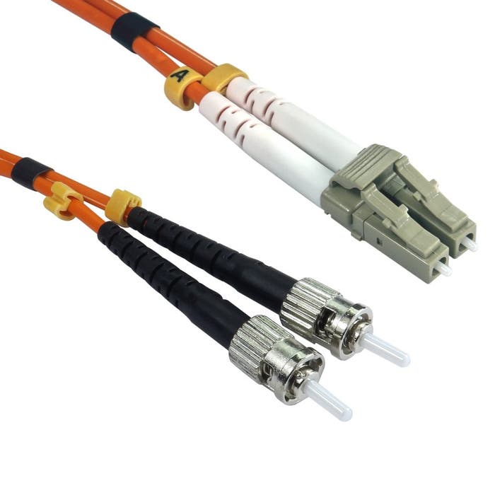 Cables Direct 0.5m OM2 Fibre Optic Cable LC-ST (Multi-Mode)